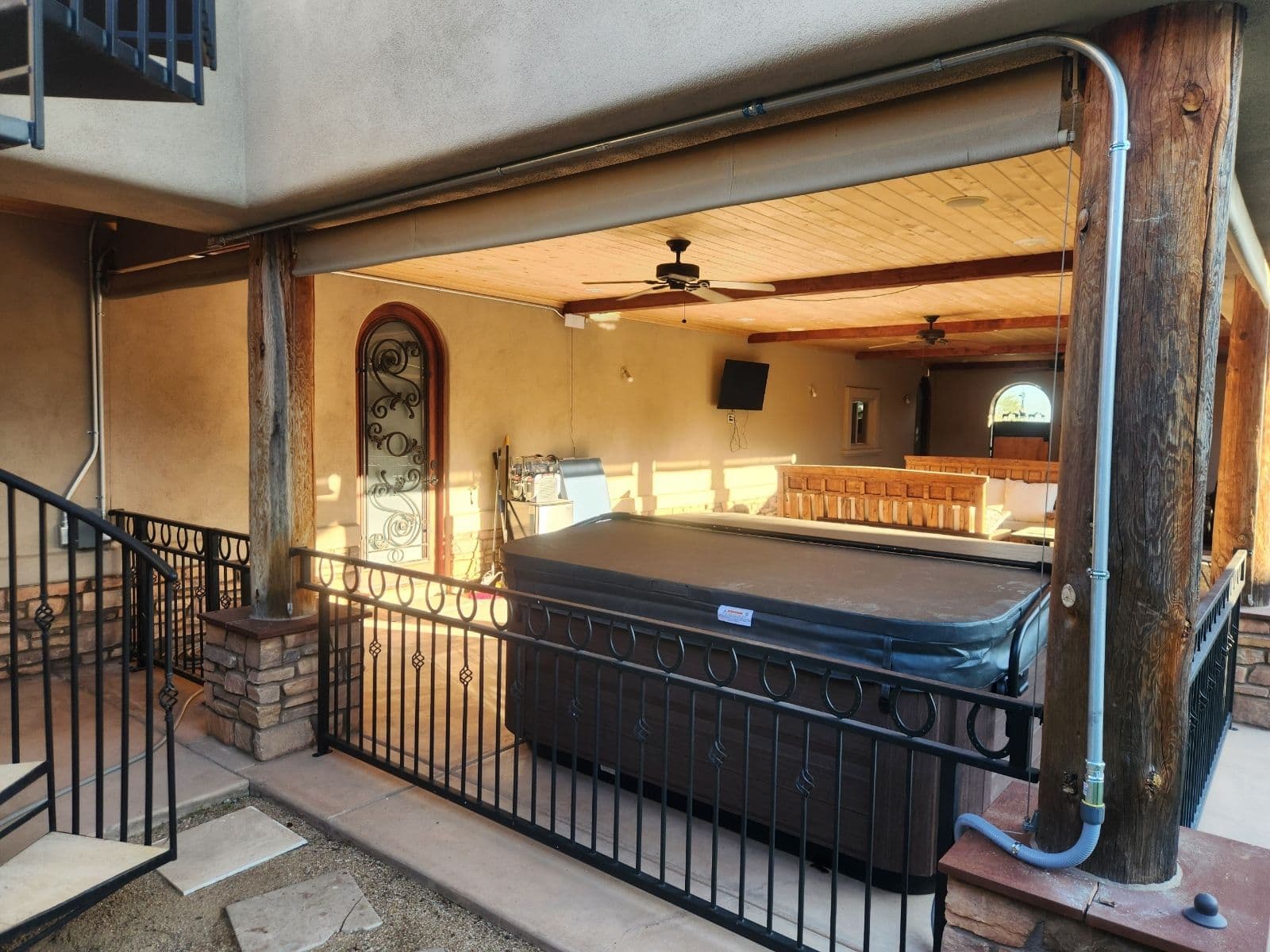 Outdoor Living Bliss with Hot Tub Setup in North Scottsdale